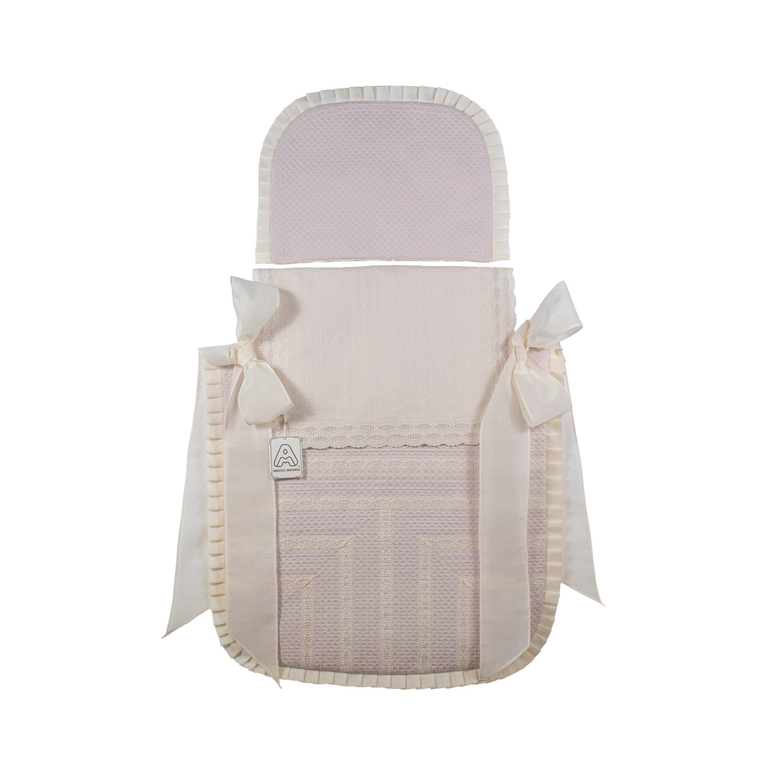 Saco Pique en Colcha Tira Bordada Ángeles Miranda